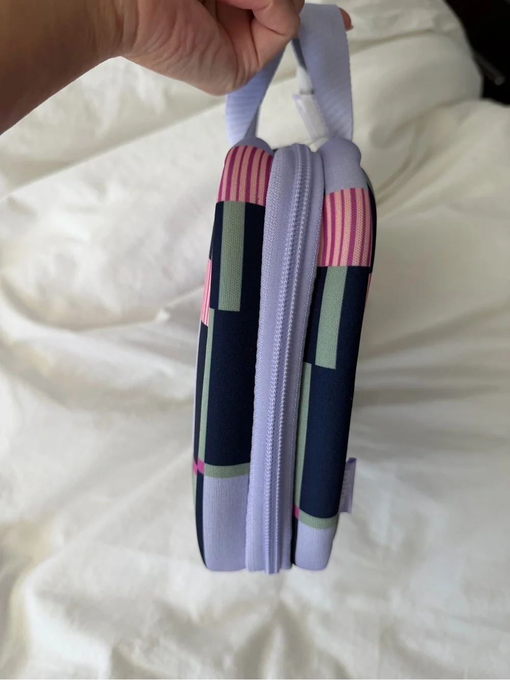 NWT Striped Cosmetic Bag